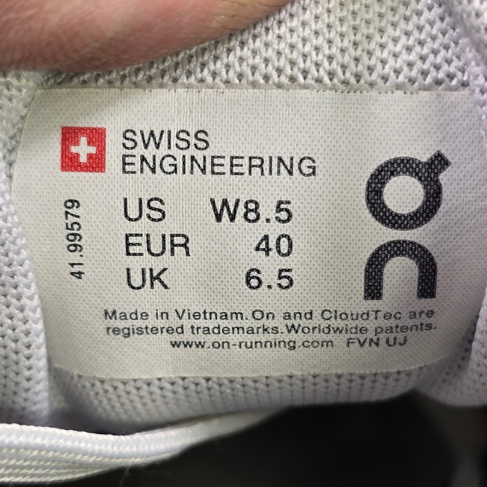 On Cloudswift Running Shoes Womens 8.5 Grey White Helion Training 41.99579 - Picture 4 of 12